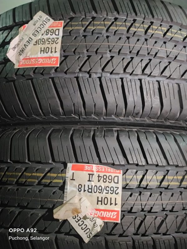 New Tyre 265/60R18 Bridgestone Year 2024