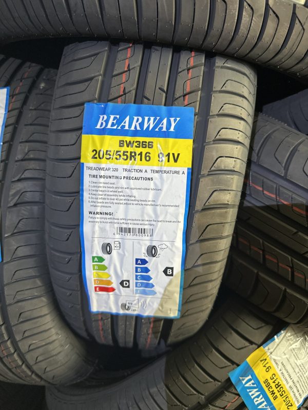 New Tyre 205/55R16 BEARWAY BW366 91V Year 2024